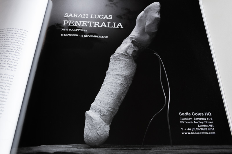 PENETRALIA Sarah Lucas - Artforum - Advert Julian Simmons 4