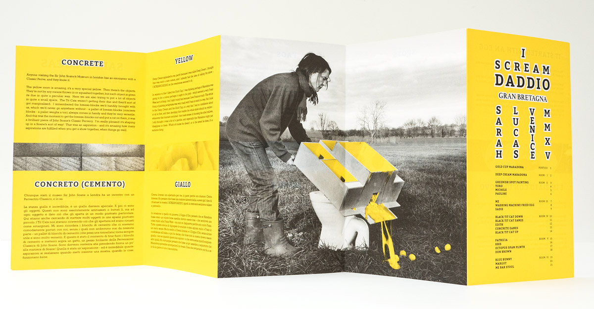 I SCREAM DADDIO Sarah Lucas leaflet side 2