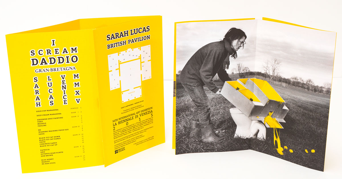 I SCREAM DADDIO Sarah Lucas - leaflet standing