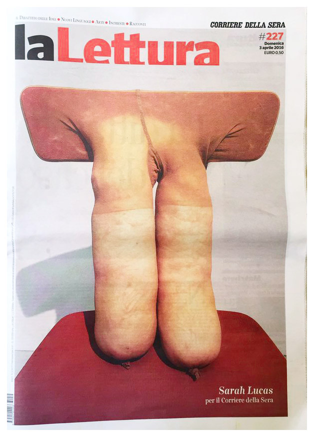 La Lettura cover - Julian Simmons - Sarah Lucas INNAMEMORABILIAMUMBUM - Milan