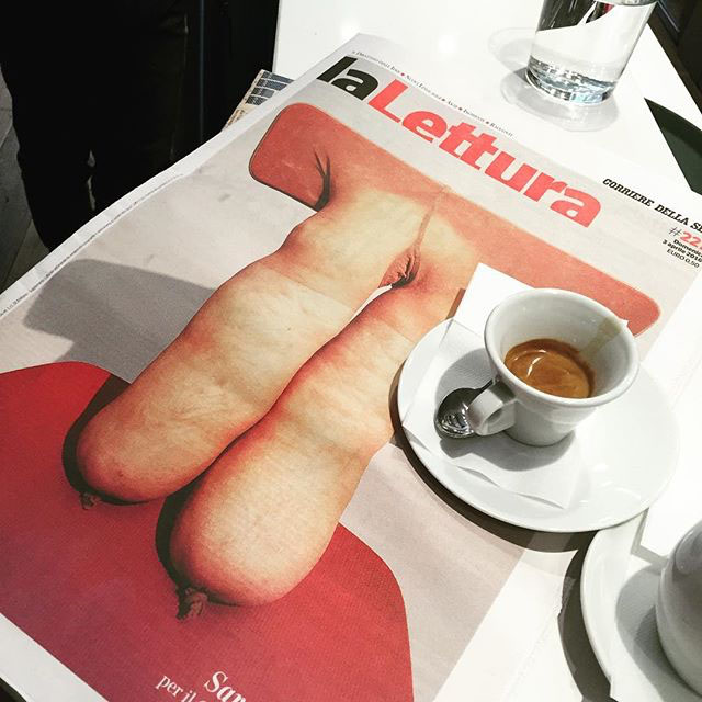 La Lettura cover angle - Julian Simmons - Sarah Lucas INNAMEMORABILIAMUMBUM - Milan