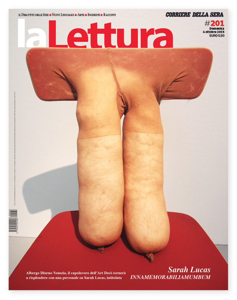 La Lettura - design Julian Simmons - Sarah Lucas INNAMEMORABILIAMUMBUM - Milan