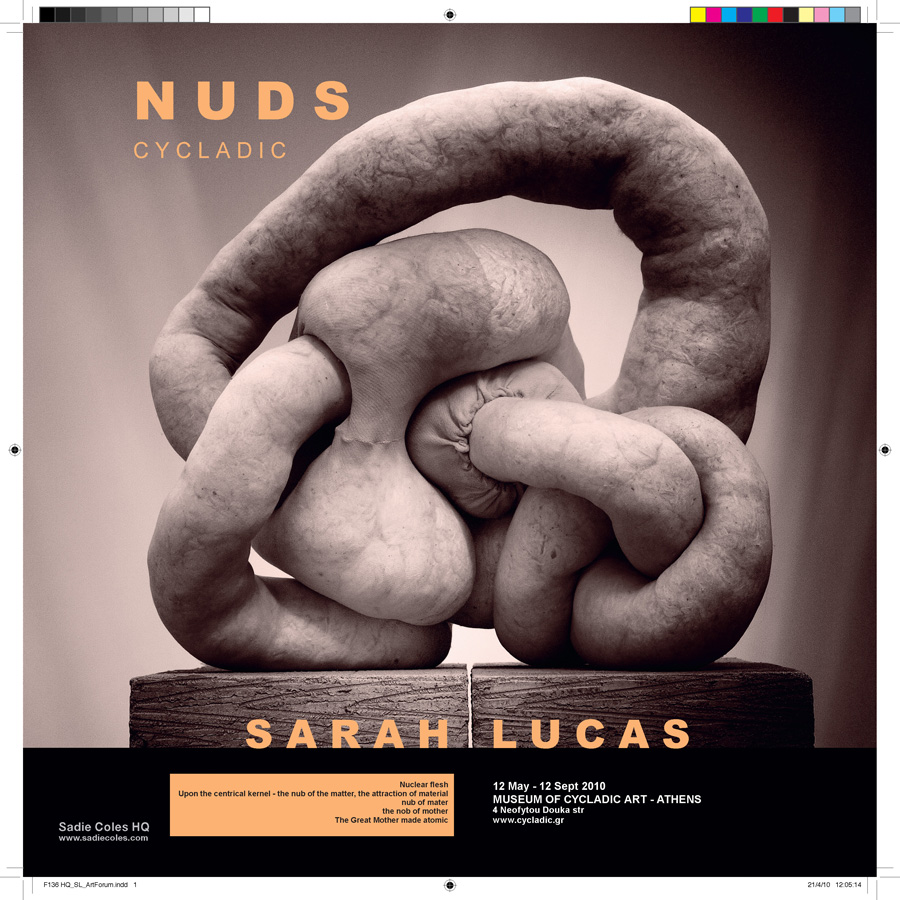 NUDS CYCLADIC Sarah Lucas - Artforum advert Julian Simmons