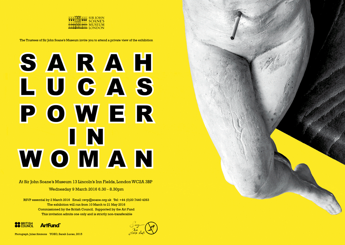 power-in-woman-sarah-lucas-pv-invite