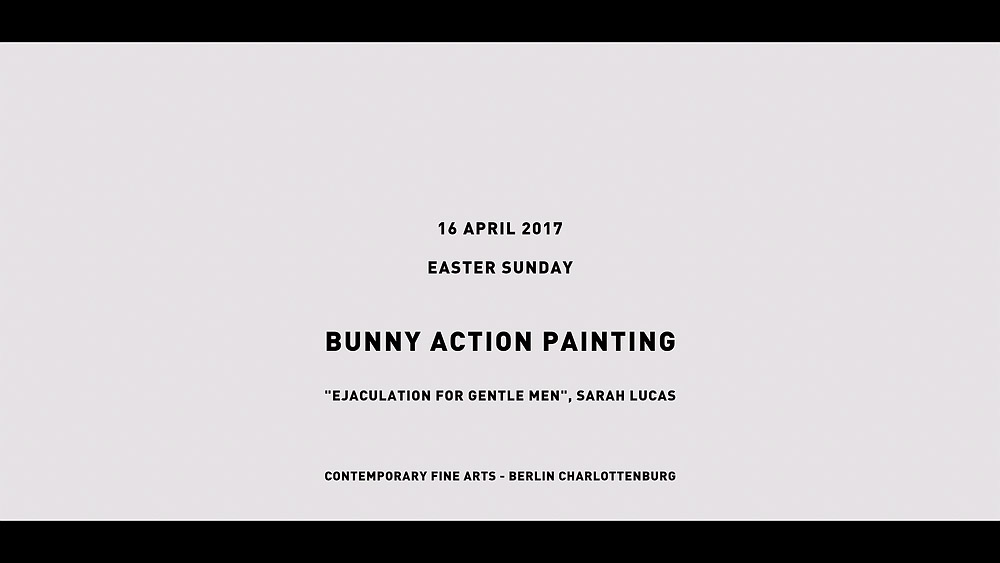 FunQroc BUNNY ACTION PAINTING Sarah Lucas 1