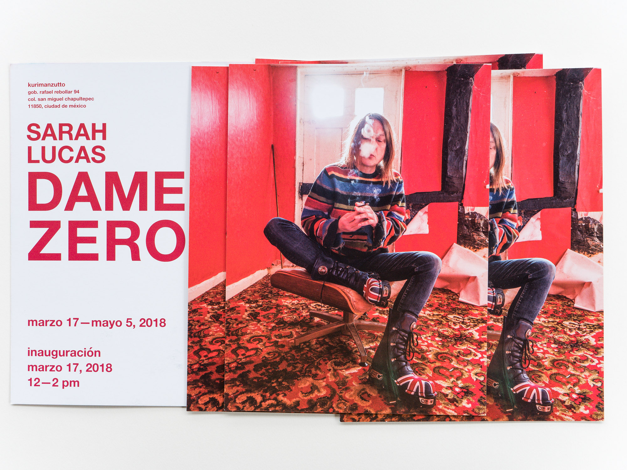 DAME ZERO Sarah Lucas - invite card 4